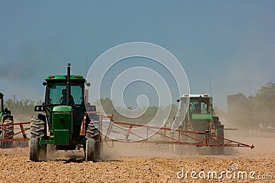 Farmers plowing the field Editorial Stock Photo