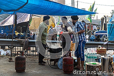 Farmers are protesting against new farm law in india Editorial Stock Photo