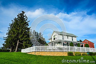 Farmhouse - Field of Dreams Movie Site - Dyersville, Iowa Editorial Stock Photo
