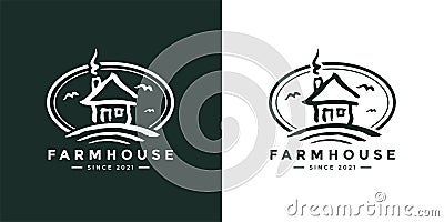 Farmhouse logo icon Vector Illustration