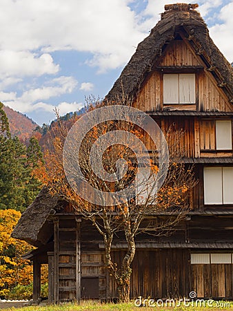 Farmhouse at shirakawago Stock Photo