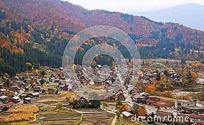 Farmhouse at shirakawago Stock Photo