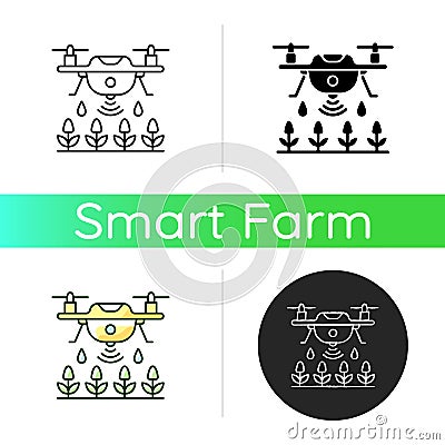 Farming drones icon Vector Illustration