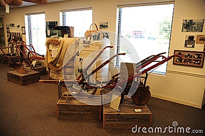 Farming exhibit at the West Tennessee Delta Heritage Center Editorial Stock Photo