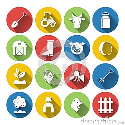 Farming Icon Set Vector Illustration