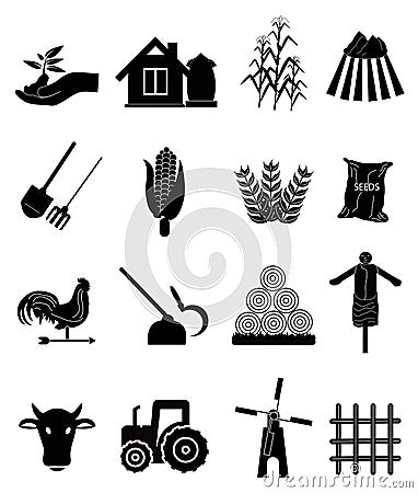 Farming Icons Vector Illustration