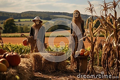 Farming nature seasonal autumn agricultural rural field Stock Photo