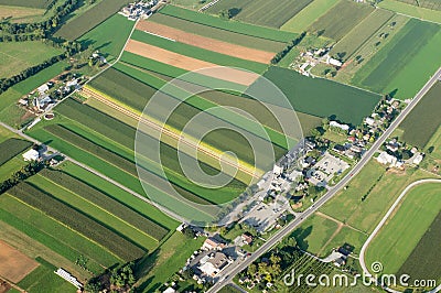 Farmland from Above Stock Photo