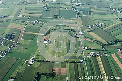 Farmland from Above Stock Photo