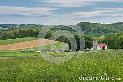Farmland Surrounding William Kain Park in York County, Pennsylvania Stock Photo