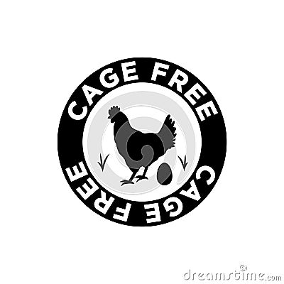 Cage free, , logo Stock Photo