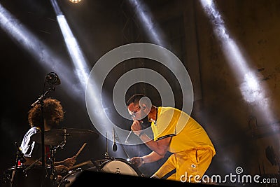 Rapper Mike El Nite performing on Music Festival Editorial Stock Photo