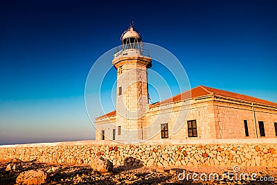 Faro Punta Nati, lighthouse Stock Photo