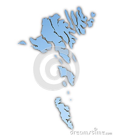 Faroe Islands map Stock Photo