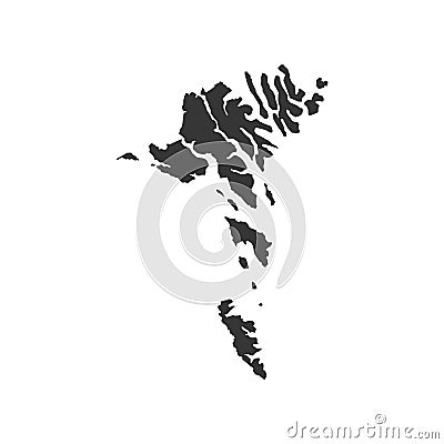 Faroe Islands map outline Vector Illustration