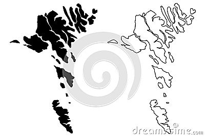 Faroe Islands map vector Vector Illustration