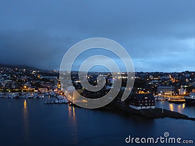 Torshavn Faroe Islands at first light Editorial Stock Photo