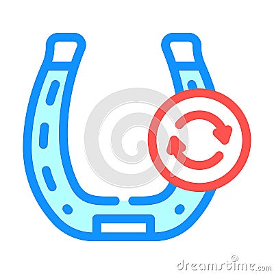 farrier blacksmith metal color icon vector illustration Vector Illustration