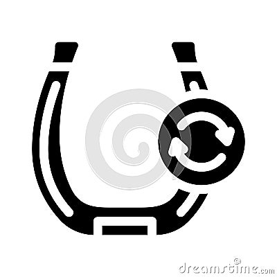 farrier blacksmith metal glyph icon vector illustration Vector Illustration