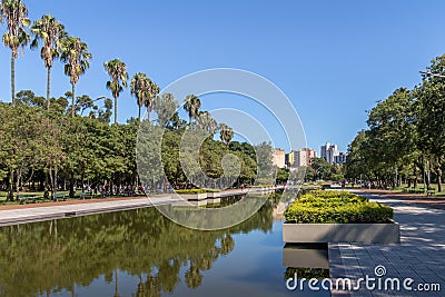 Farroupilha Park or Redencao Park reflecting pool in Porto Alegre, Rio Grande do Sul, Brazil Stock Photo