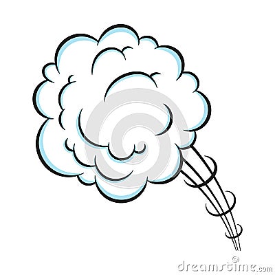 Fart smoke smelling cloud pop art comic book cartoon flat style design vector illustration. Vector Illustration