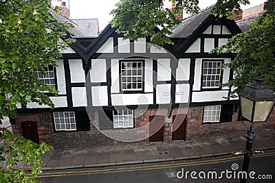 Fasade house of Tudor style Stock Photo