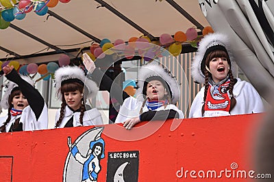 Fasching carnival parade Karlsruhe Editorial Stock Photo
