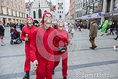 Fasching - The Carnival Season in Munich Editorial Stock Photo