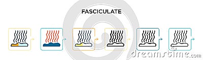 Fasciculate vector icon in 6 different modern styles. Black, two colored fasciculate icons designed in filled, outline, line and Vector Illustration