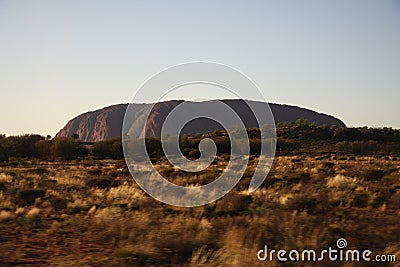 Fascinating shot of Uluru rock at sunrise, Northern Territory, Australia Editorial Stock Photo