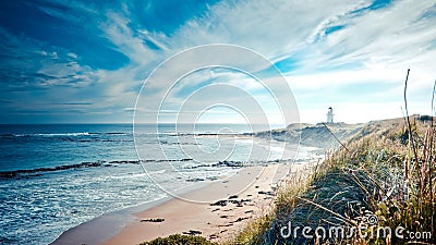 Waipapa point - lighthouse Stock Photo