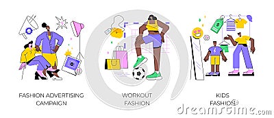 Fashion advertising campaign abstract concept vector illustrations. Vector Illustration