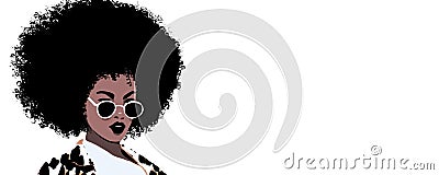 Fashion banner woman african Stock Photo