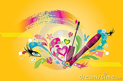 Fashion beauty items Vector Illustration