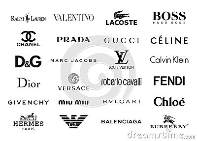 Fashion Brands Logos Editorial Photo - Image: 58381201