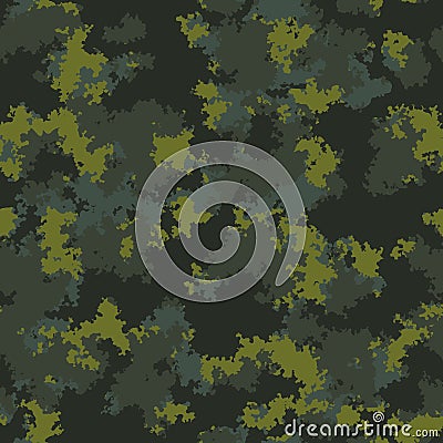 Fashion camo. Colorful camouflage vector pattern. Seamless fabric design Vector Illustration