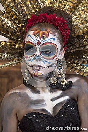 Fashion Catrina for the day of the dead Editorial Stock Photo