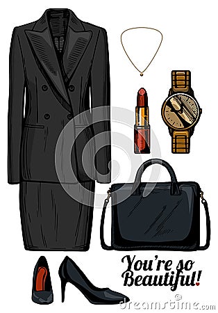 Fashion clothess look Vector Illustration