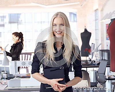 Fashion designer entrepreneur at small business Stock Photo