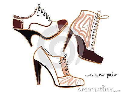 Fashion footwear Vector Illustration