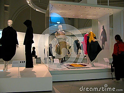 Fashion history exhibition at Victoria and Albert Museum in London Editorial Stock Photo