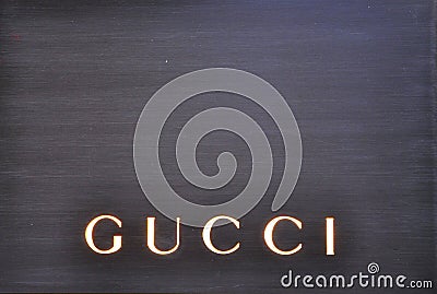 Fashion icon. Gucci store in Italy Editorial Stock Photo