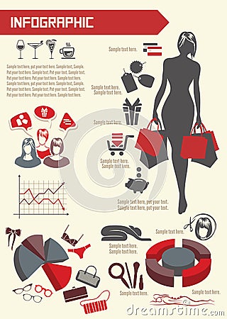 Fashion infographic Vector Illustration