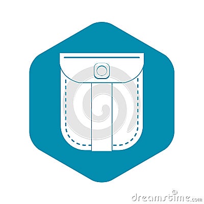 Fashion jeans pocket icon, simple style Vector Illustration