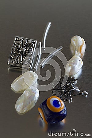 Fashion jewelry items Stock Photo