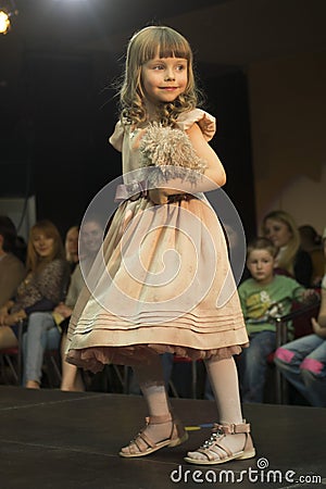 Fashion kids show in Minsk, Belarus Editorial Stock Photo