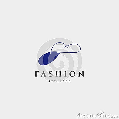 fashion lady beauty collection in simple line logo template illustration icon element Vector Illustration