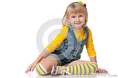 Fashion little girl Stock Photo