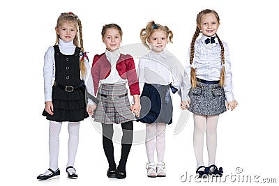 Fashion little girls Stock Photo