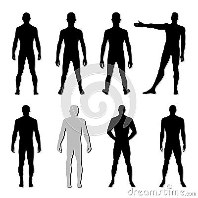 Fashion man figure set Vector Illustration